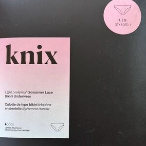 Knix Light Layered Gossamer Lace Bikini Underwear - Black and Pink